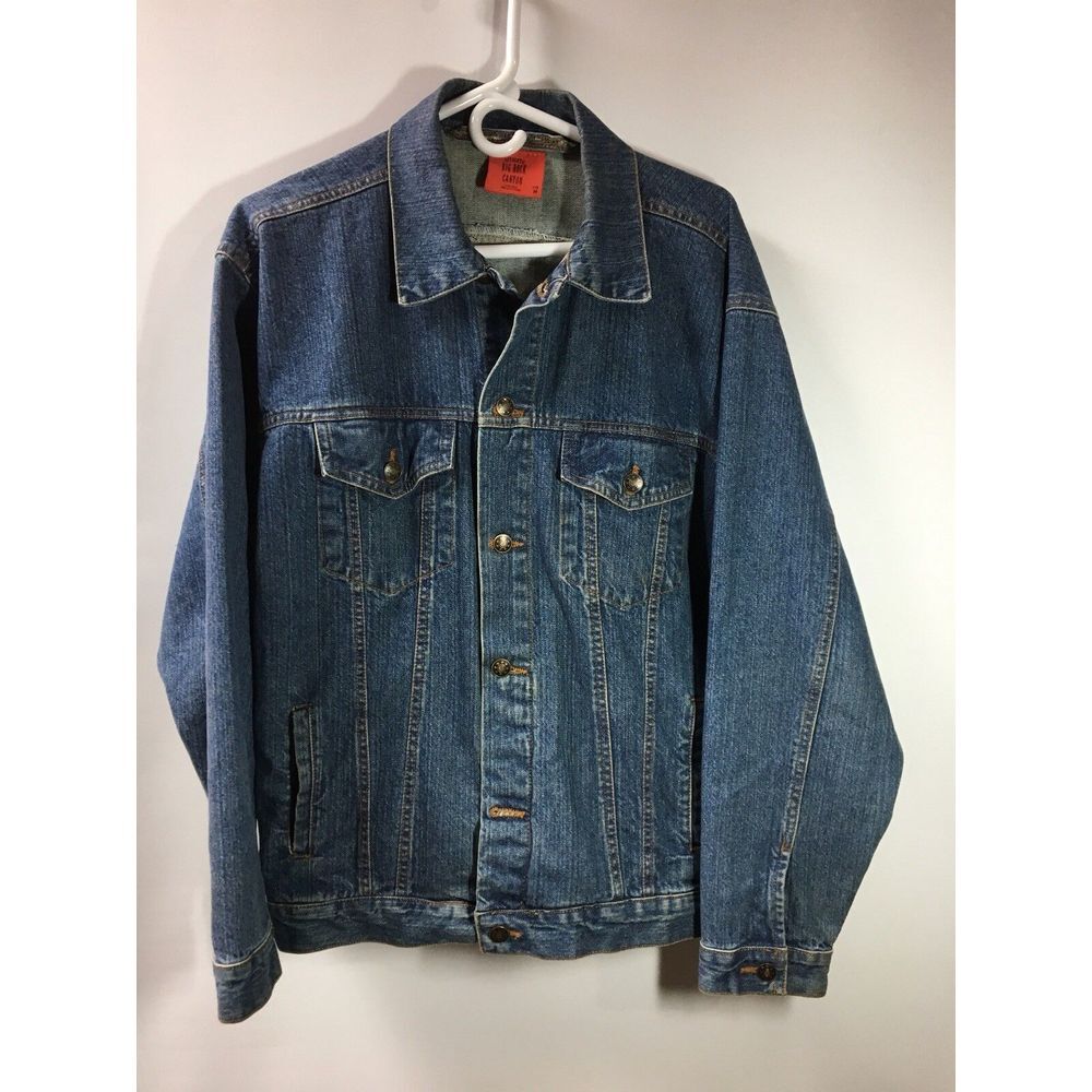 Vintage Big Rock Canyon Mens blue denim western jacket Trucker Coat size‎ M
